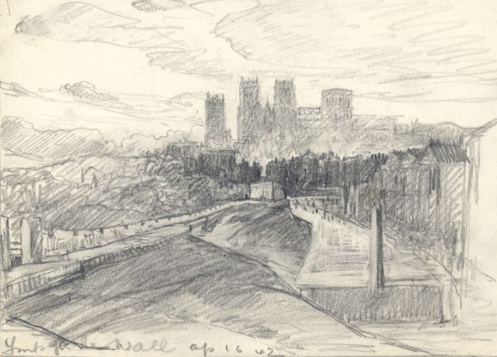 Marcus Adams - Pair of Early 20th Century Graphite Drawings, Cityscapes