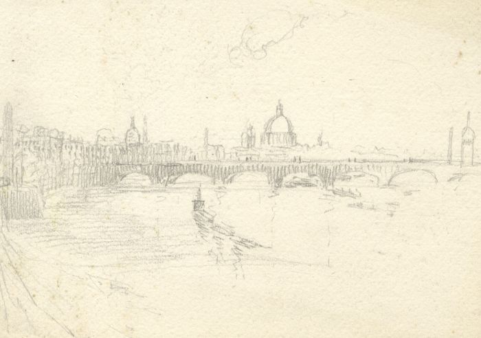 Marcus Adams - Set of 4 Early 20th Century Graphite Drawings, Cityscapes