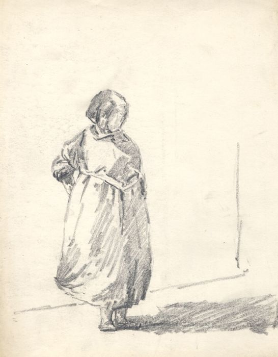Marcus Adams - Set of 5 Early 20th Century Graphite Drawings, Rural Portraits