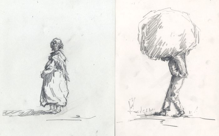 Marcus Adams - Set of 3 Early 20th Century Graphite Drawings, Trees