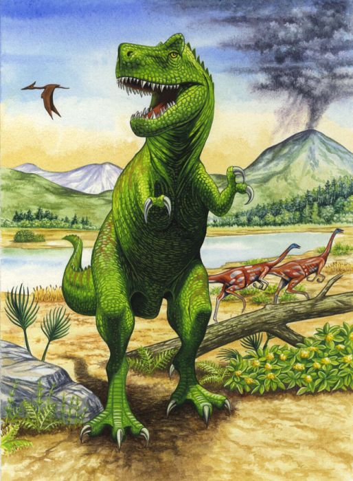Justine Torode - Contemporary Gouache, T-Rex