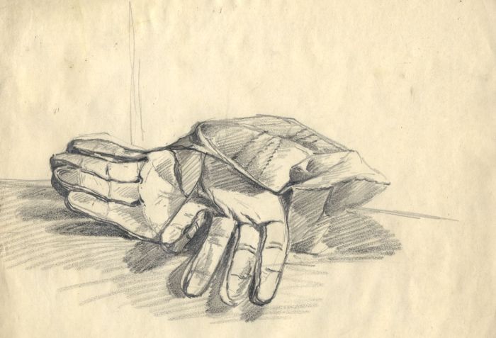 Marcus Adams - Early 20th Century Graphite Drawing, Gloves