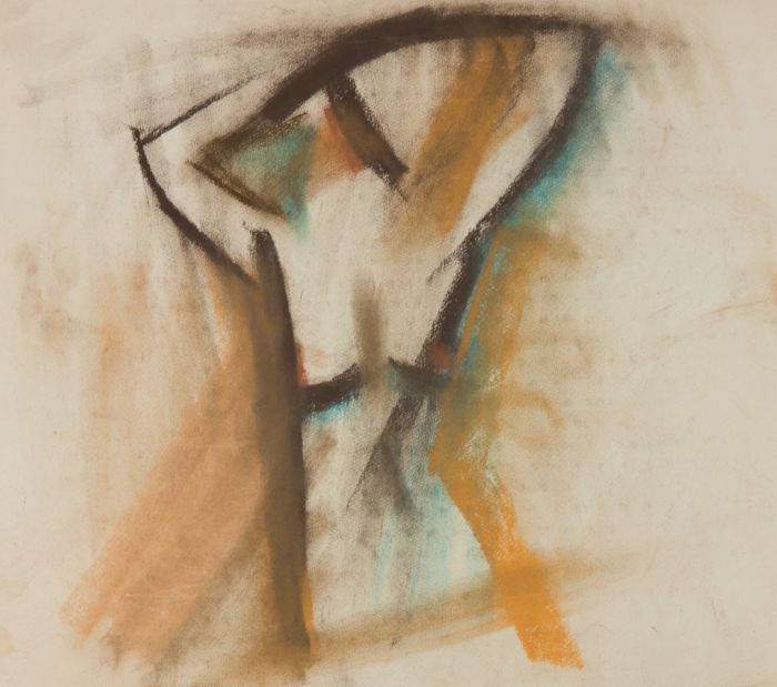 Gilbert Adams - Mid 20th Century Pastel, Abstracted Portrait