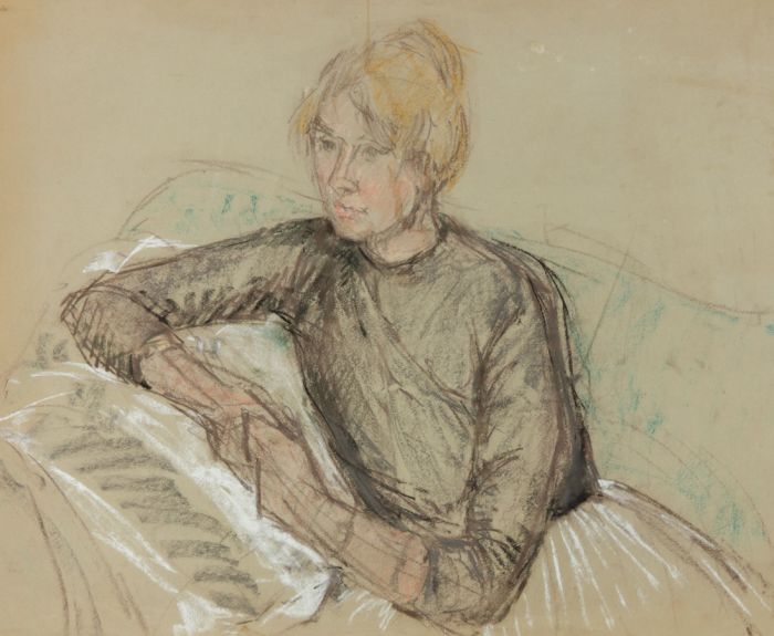 Gilbert Adams - Mid 20th Century Pastel, Portrait of a Woman