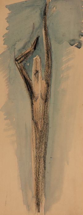 Gilbert Adams - Mid 20th Century Charcoal Drawing, Two Figure Studies