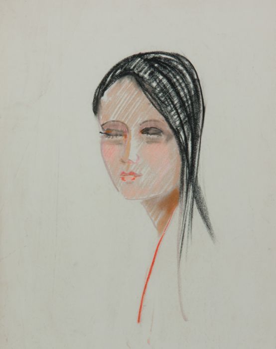 Gilbert Adams - Mid 20th Century Pastel, Four Portrait Studies