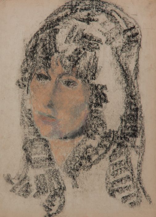 Gilbert Adams - Mid 20th Century Pastel, Portrait of a Girl