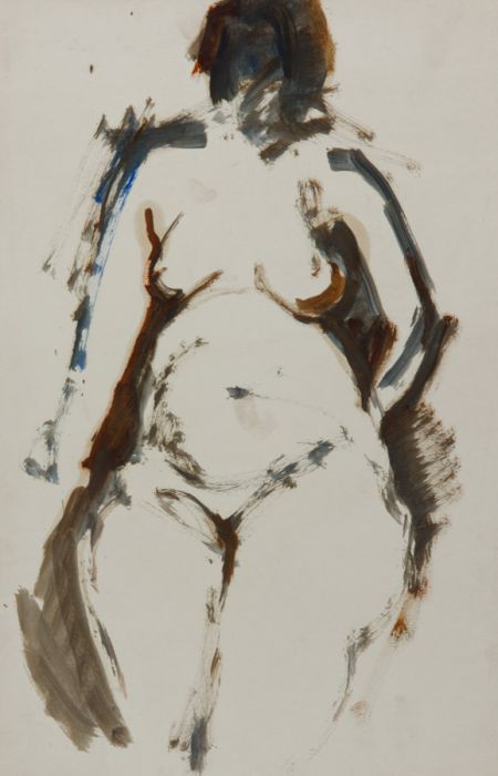 Gilbert Adams - Mid 20th Century Gouache, Nude