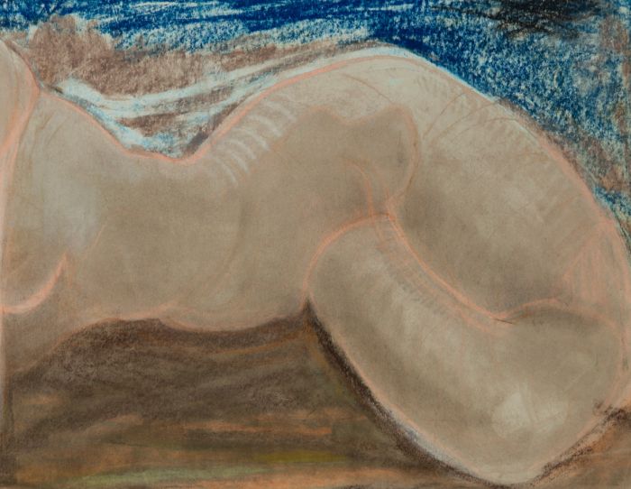 Gilbert Adams - Mid 20th Century Pastel, Nude, Cropped