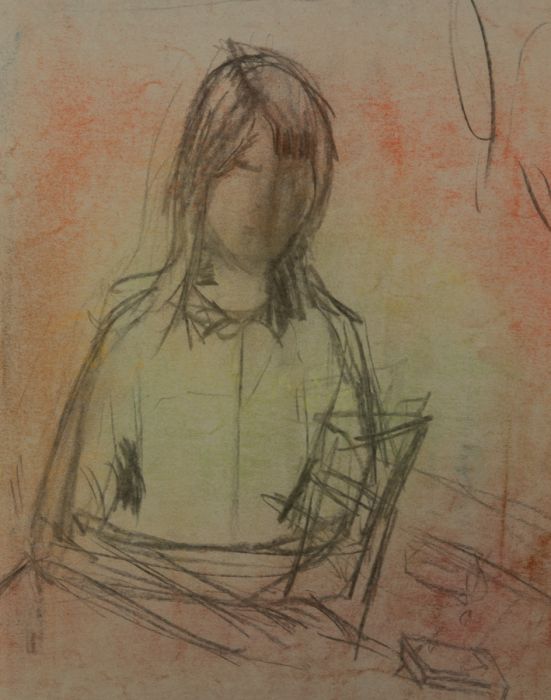 Gilbert Adams - Mid 20th Century Pastel, Portrait Sketch