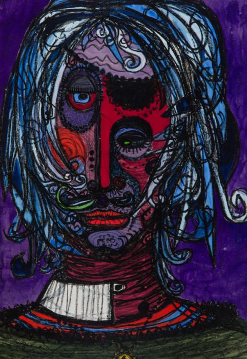 Rosalind Adams (née Thuillier) - Contemporary Mixed Media, Portrait, Abstracted