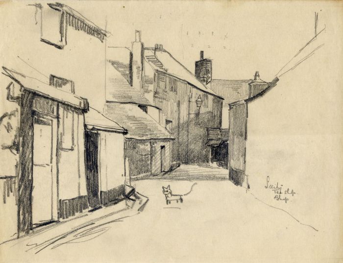 Marcus Adams - Nine Early 20th Century Graphite Drawings, Street Scenes