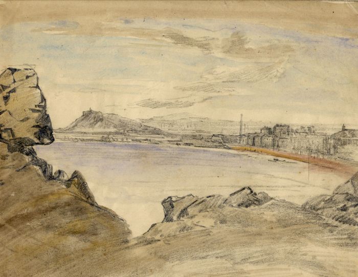 Marcus Adams - Two Early 20th Century Graphite Drawings, Coastal Landscapes