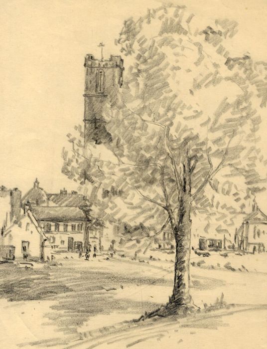 Marcus Adams - Two 1943 Graphite Drawings, Landscapes