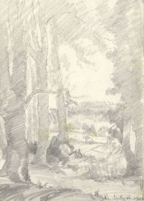 Marcus Adams - Two 1949 Graphite Drawings, Landscapes