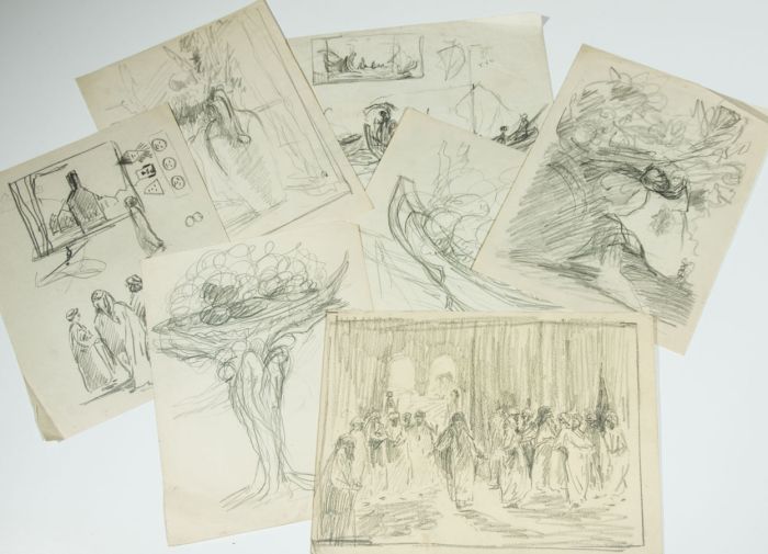 Marcus Adams - Early 20th Century, Graphite Drawings