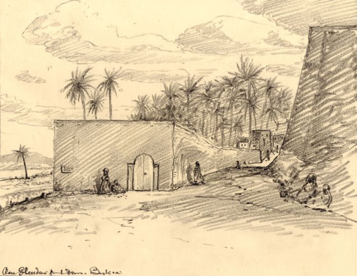 Marcus Adams - Early 20th Century Graphite Drawing, North African Scene
