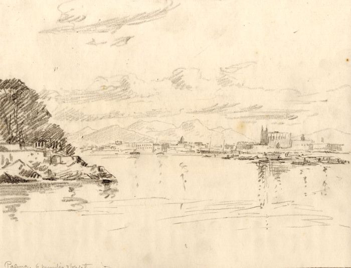 Marcus Adams - Early 20th Century Graphite Drawing, Palma, Majorca