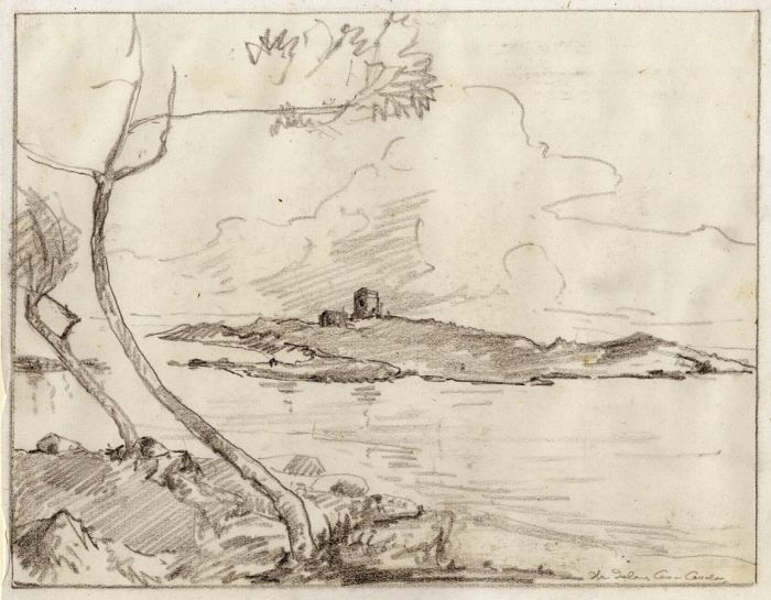Marcus Adams - Early 20th Century Graphite Drawing, Casa Cavala