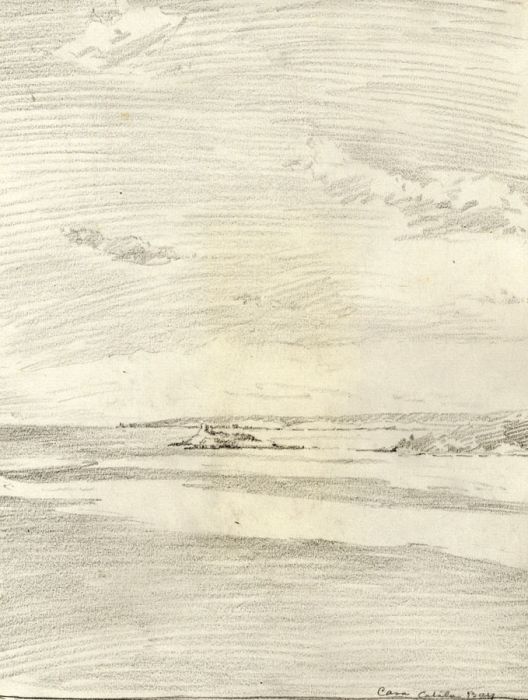 Marcus Adams - Early 20th Century Graphite Drawing, Seascape