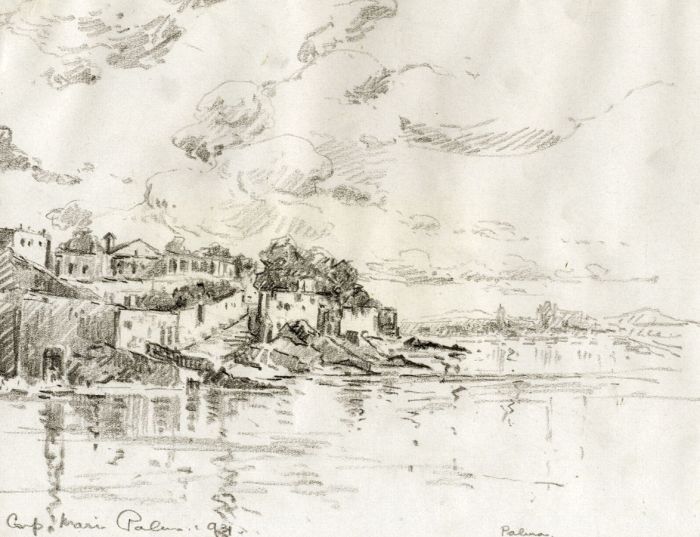 Marcus Adams - 1931 Graphite Drawing, Palma, Majorca