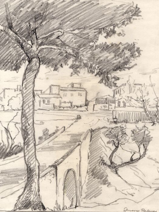 Marcus Adams - Early 20th Century Graphite Drawing, Palma, Majorca