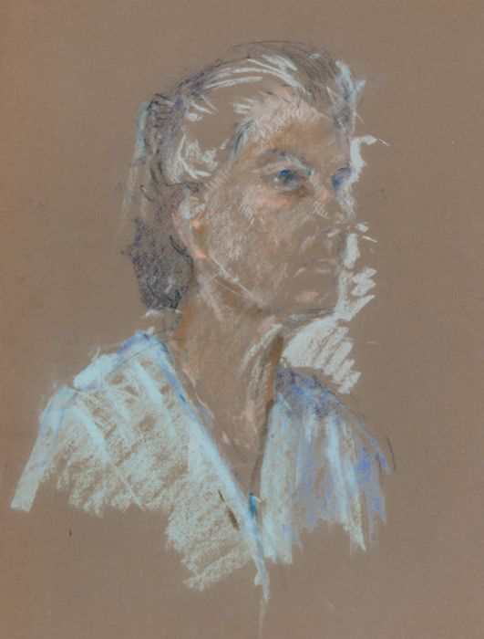 Gilbert Adams - Mid 20th Century Pastel, Portrait of a Woman