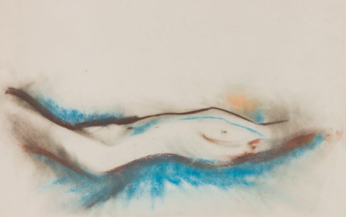 Gilbert Adams - Mid 20th Century Pastel, Slender Nude