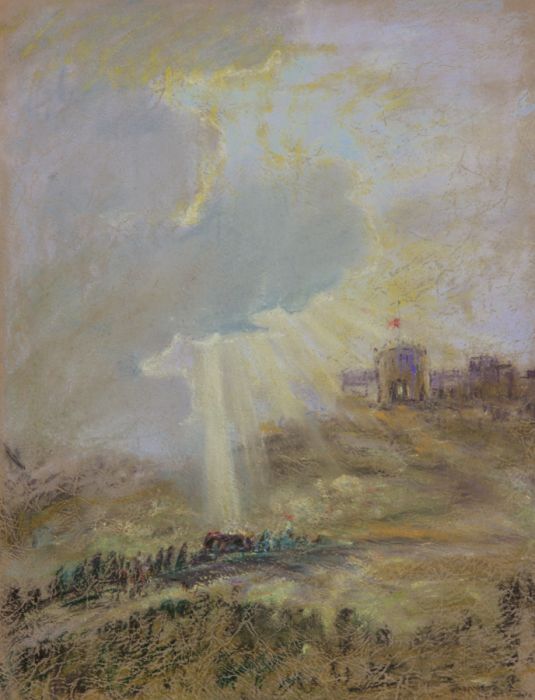 Gilbert Adams - Mid 20th Century Pastel, Castle View