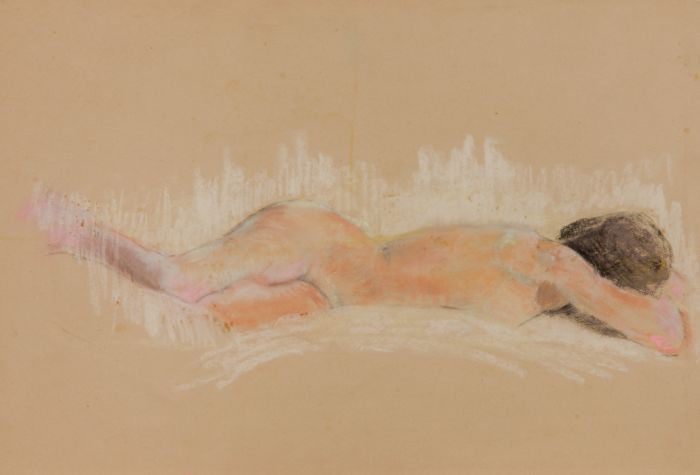 Gilbert Adams - Mid 20th Century Pastel, Sleeping Nude