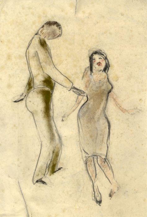 Gilbert Adams - Mid 20th Century Pastel, Dancers