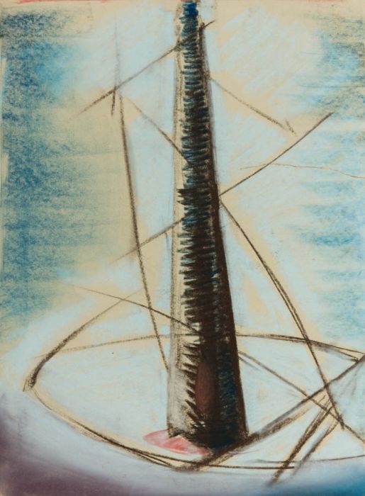 Gilbert Adams - Mid 20th Century Pastel, Abstracted Boat
