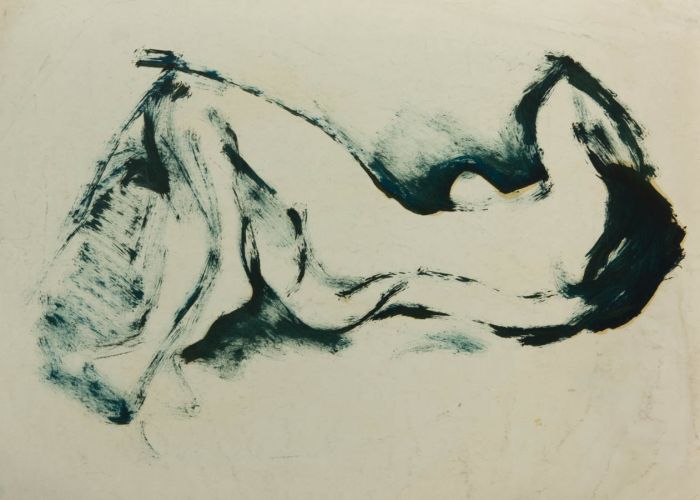 Gilbert Adams - Mid 20th Century Watercolour, Nude Outline