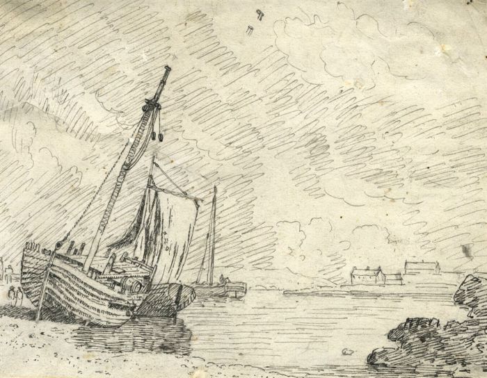 Early 20th Century Pen and Ink Drawing - Low Tide