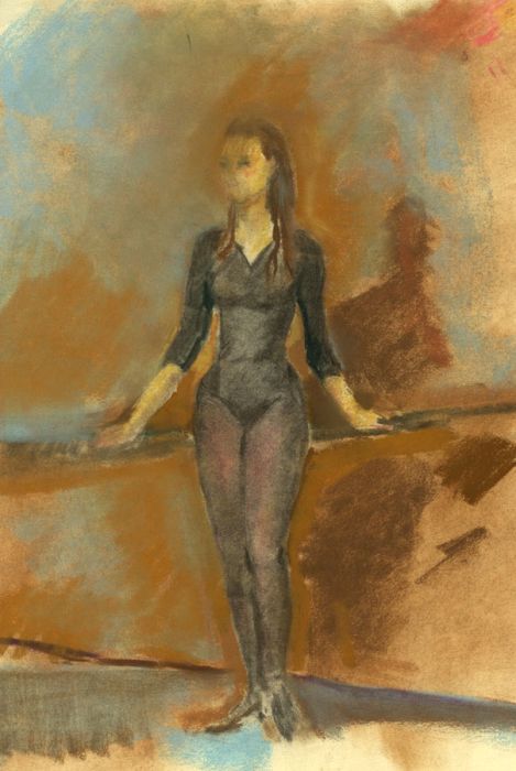 Gilbert Adams - Mid 20th Century Pastel, Ballet Pumps