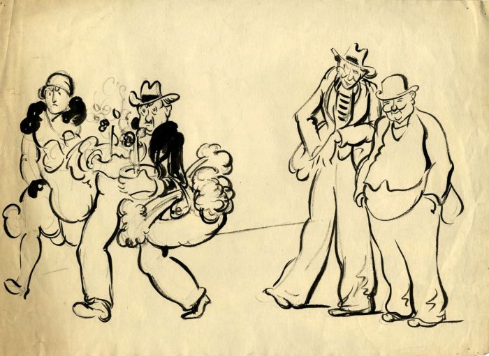 Harold Hope Read - Mid 20th Century Pen and Ink Drawing, Figures at a Table