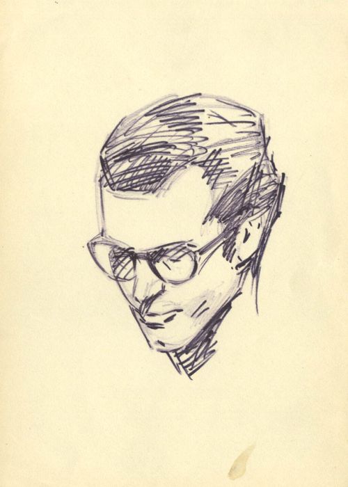 Robert Forrester - Mid 20th Century Pen and Ink Drawing, Bamber Gascoigne