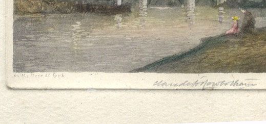 Claude Rowbotham - Early 20th Century Aquatint, On the Ouse at York