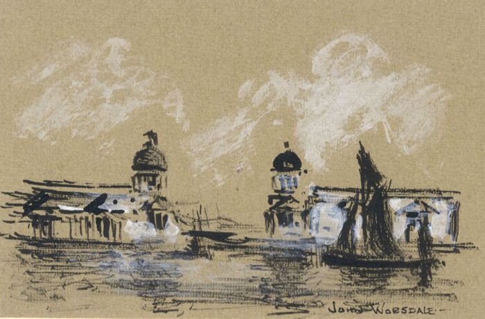 John Worsdale - 1981 Pen and Ink Drawing, Greenwich Hospital