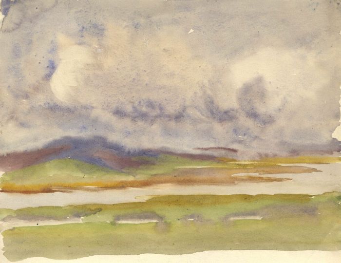 Mary Cecilia Crompton - Contemporary Watercolour, Grey Skies