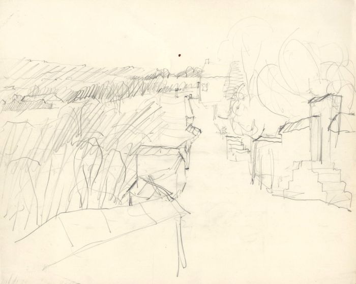 Richard Harding Seddon PRWS - Contemporary Graphite Drawing, Landscape Study