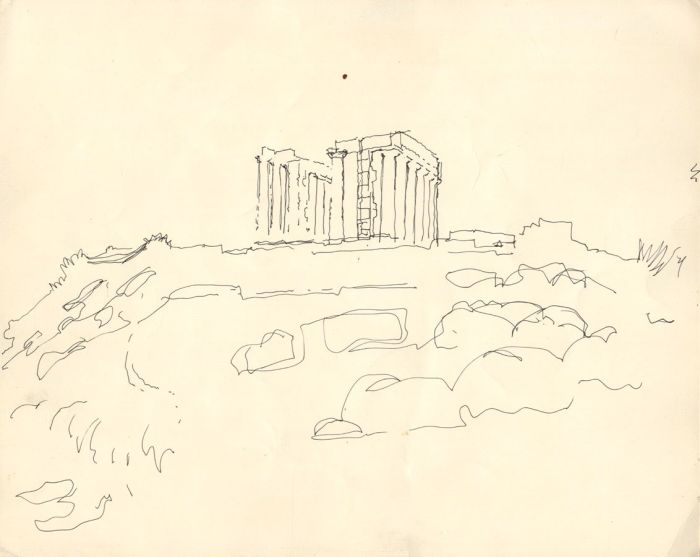 Richard Harding Seddon PRWS - Contemporary Pen and Ink Drawing, Study of a Ruin