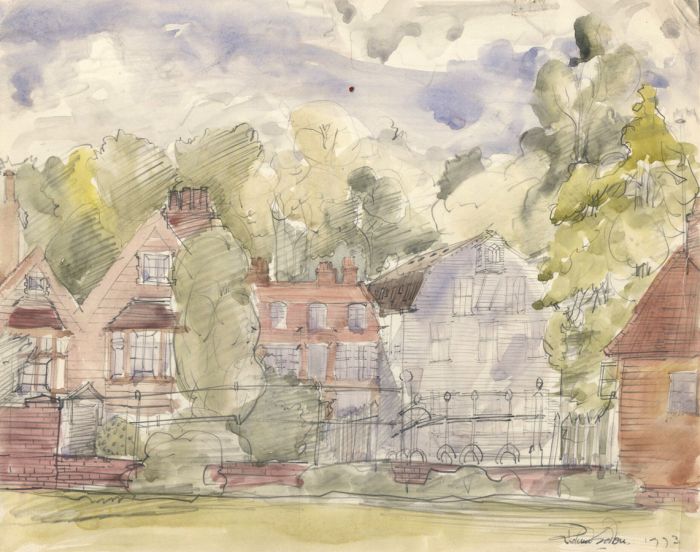 Richard Harding Seddon PRWS - 1973 Watercolour, Houses