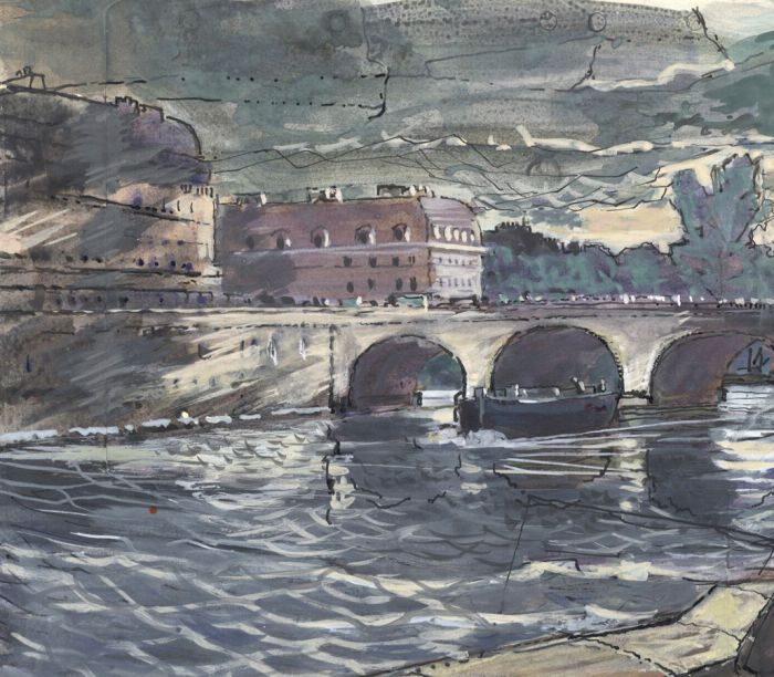 Richard Harding Seddon PRWS - Contemporary Gouache, Bridge