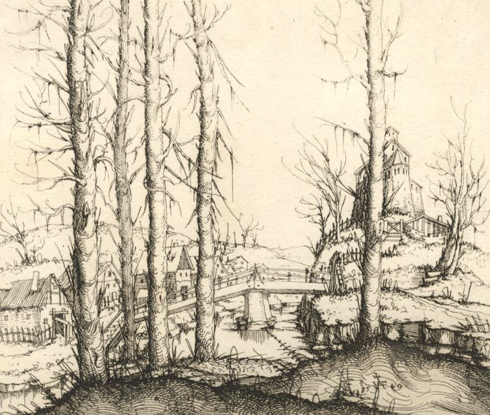 After Augustin Hirschvogel - Early 20th Century Etching, River Landscape