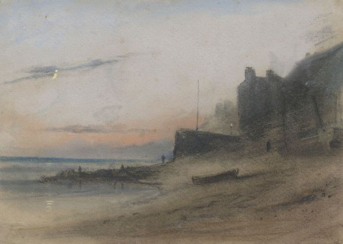 Samuel Gillespie Prout  - Mid 19th Century Pastel, Coastal Scene