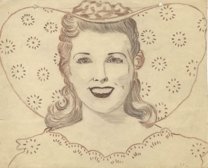 Set of 14 Mid 20th Century Mixed Media - Portraits of Actresses