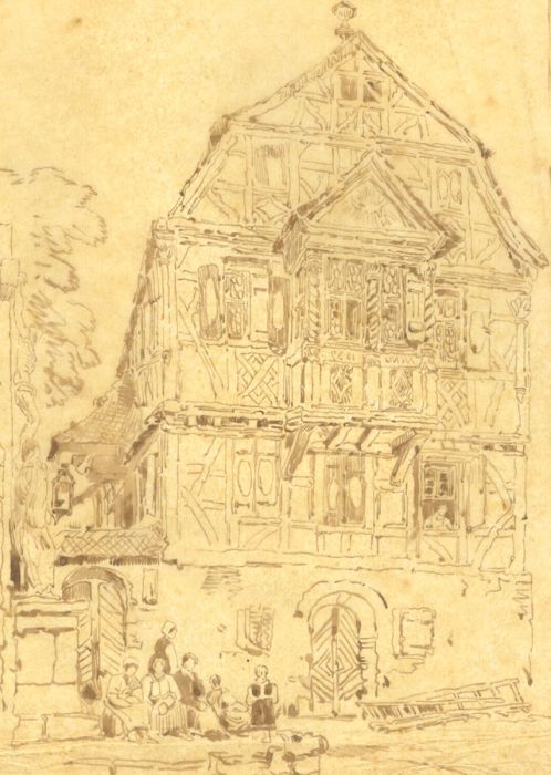 Samuel Gillespie Prout  - Mid 19th Century Watercolour, Ornate Building Exterior