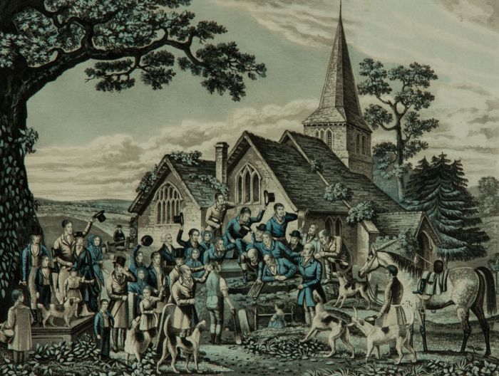 After I.W. Laird - Early 20th Century Aquatint, The Death of Tom Moody