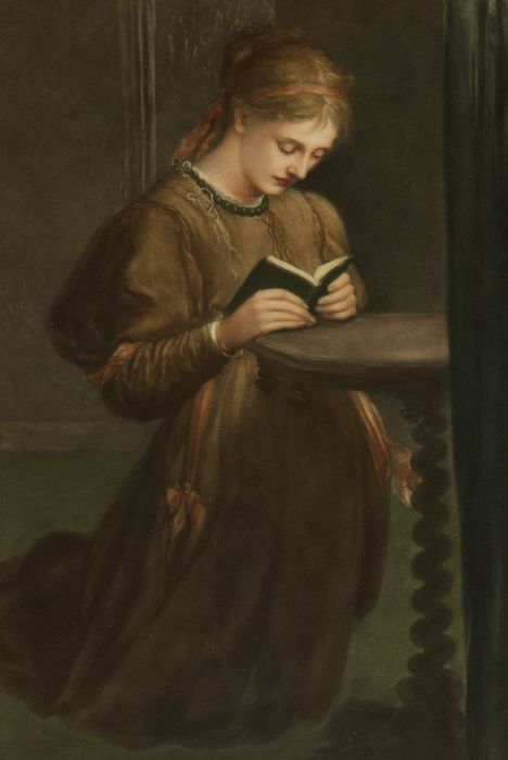 Ellen Jowett (1874) - Early 20th Century Mezzotint, Portrait of a Woman Praying